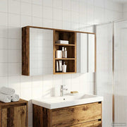 Badeværelsesskabsæt 3 pcs 126 x 16 x 62.5 cm Konstrueret træ