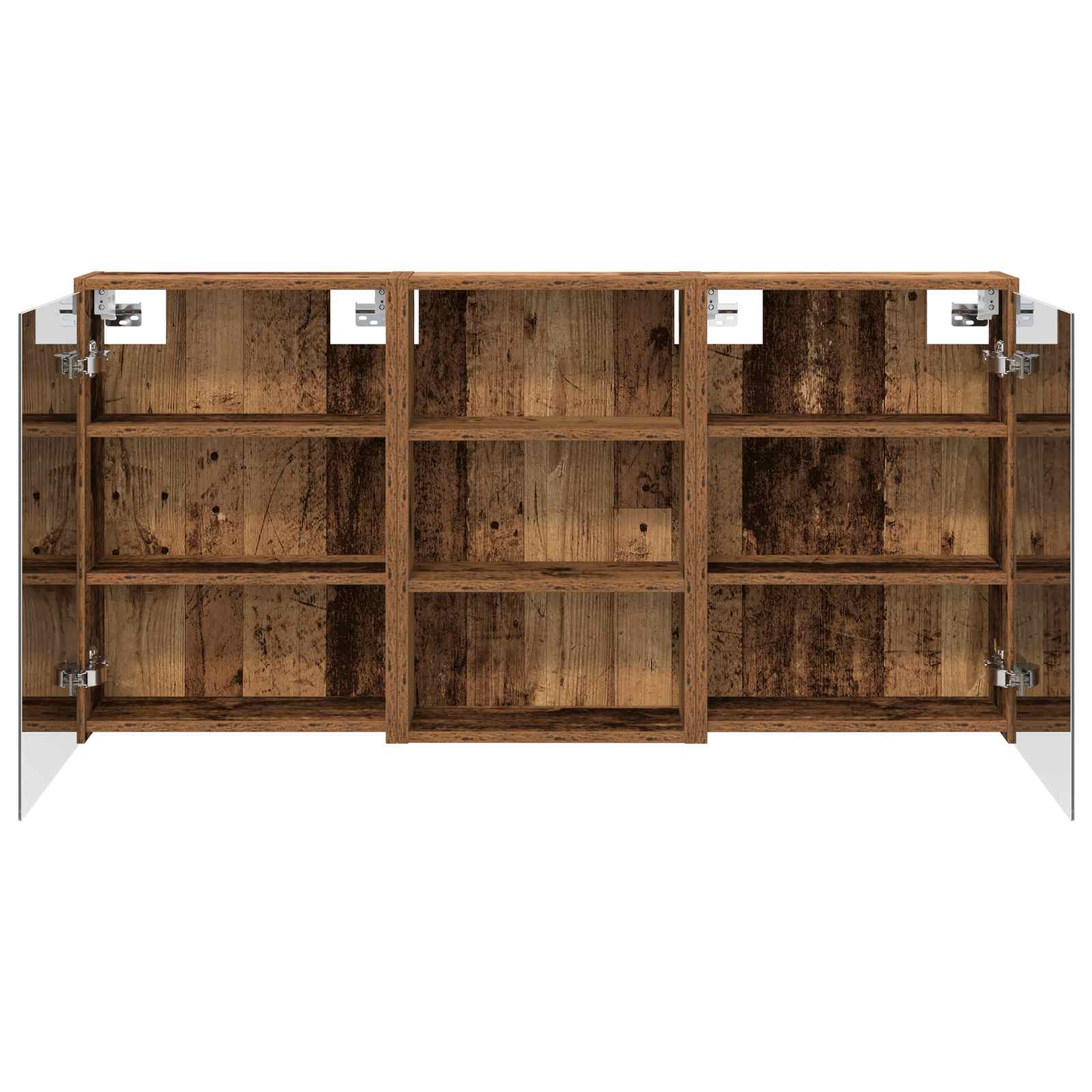 Badeværelsesskabsæt 3 pcs 126 x 16 x 62.5 cm Konstrueret træ