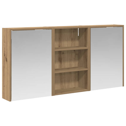 Badeværelsesskabsæt 3 stk. 126 x 16 x 62.5 cm Konstrueret træ