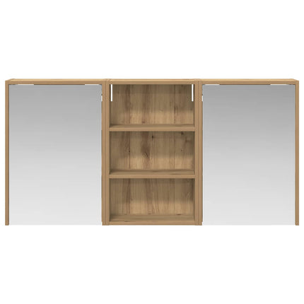 Badeværelsesskabsæt 3 stk. 126 x 16 x 62.5 cm Konstrueret træ