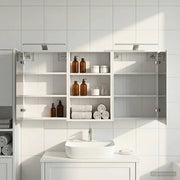 Badeværelsesskabsæt 3 pcs 126 x 16 x 62.5 cm Konstrueret træ