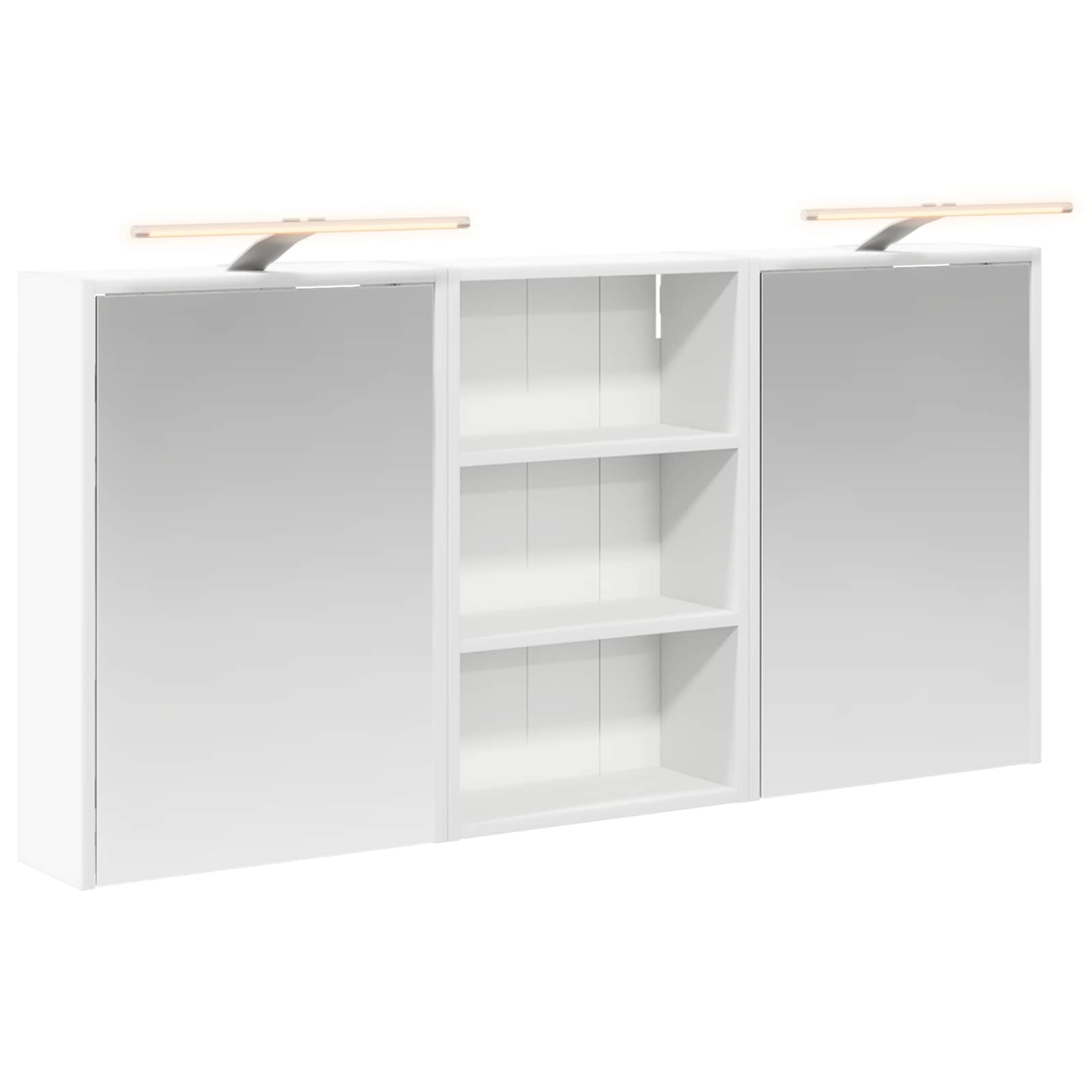 Badeværelsesskabsæt 3 pcs 126 x 16 x 62.5 cm Konstrueret træ