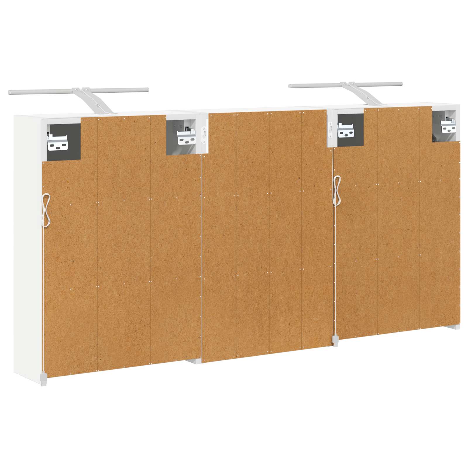 Badeværelsesskabsæt 3 pcs 126 x 16 x 62.5 cm Konstrueret træ