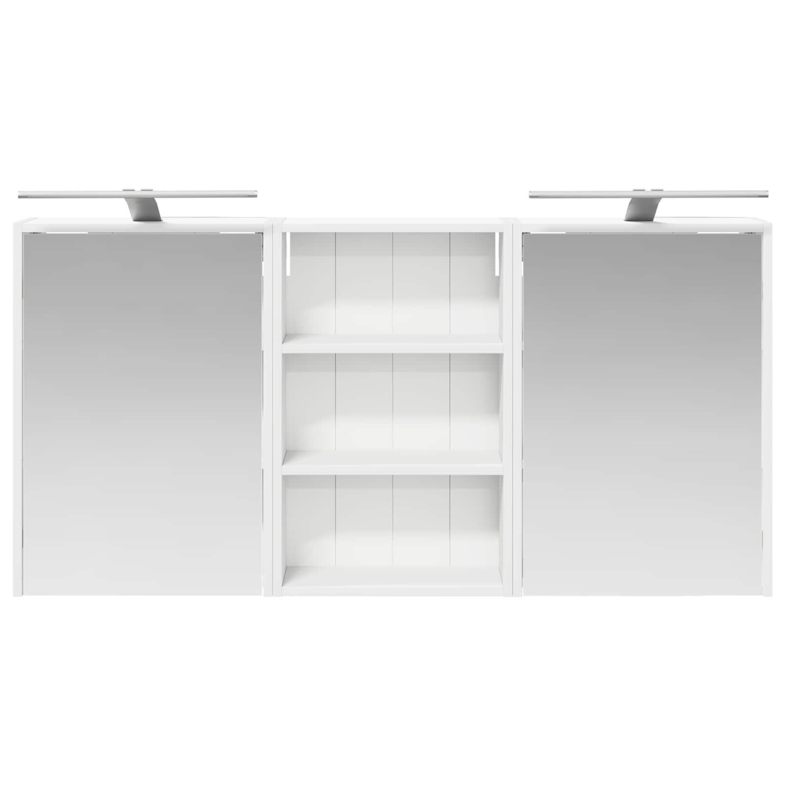 Badeværelsesskabsæt 3 pcs 126 x 16 x 62.5 cm Konstrueret træ