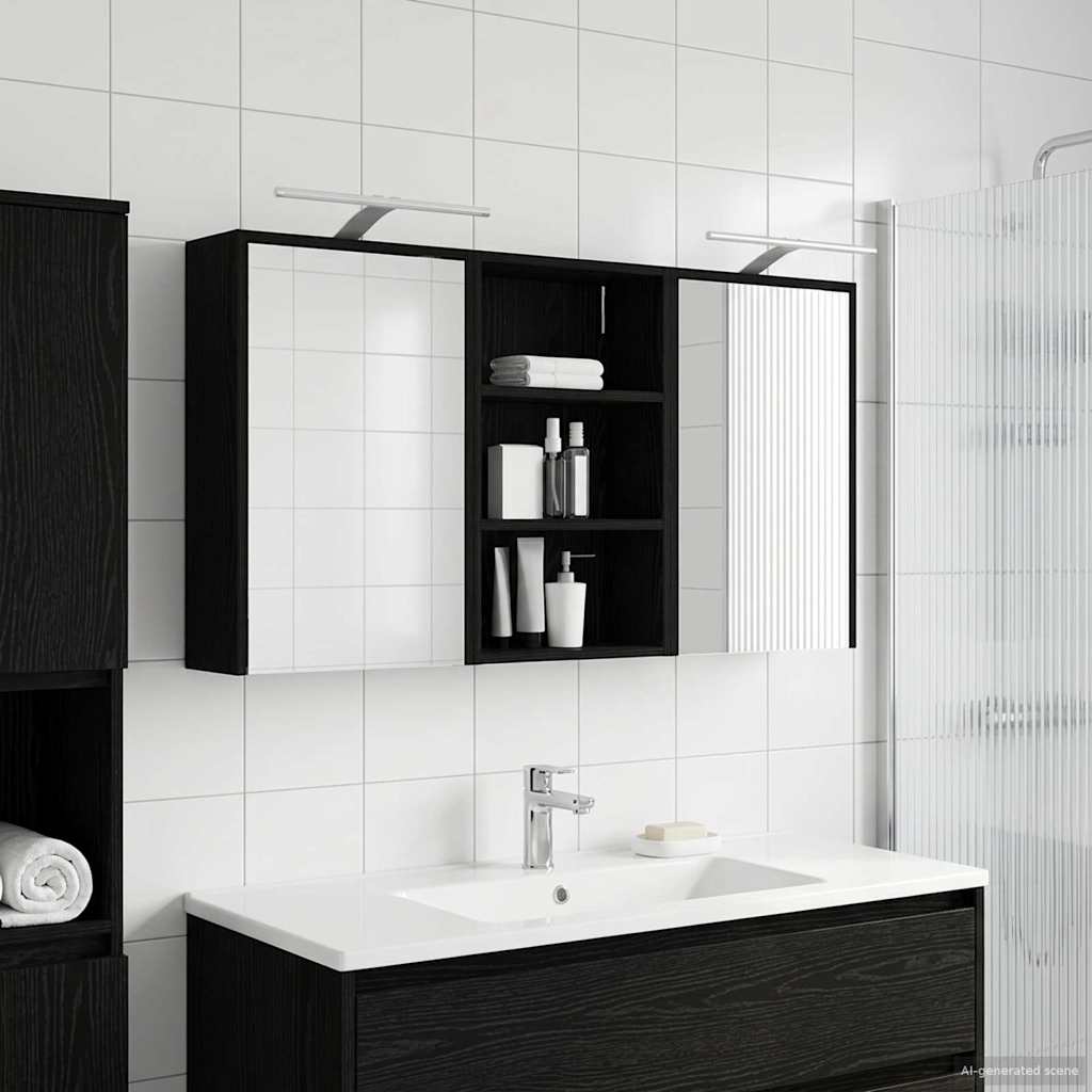 Badevrelsesskabst 3 stk. 126 x 16 x 62.5 cm Konstrueret tr