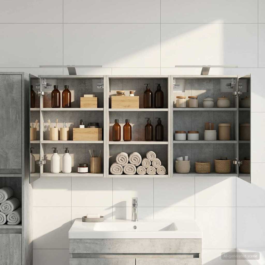 Badevrelsesskabst 3 stk. 126 x 16 x 62.5 cm Konstrueret tr