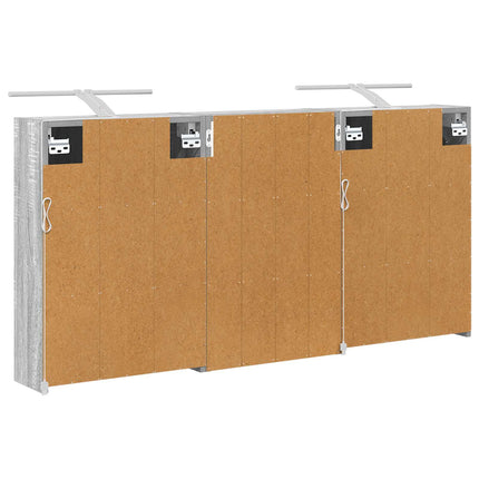 Badeværelsesskabsæt 3 stk. 126 x 16 x 62.5 cm Konstrueret træ