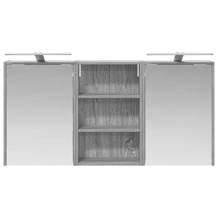 Badeværelsesskabsæt 3 stk. 126 x 16 x 62.5 cm Konstrueret træ
