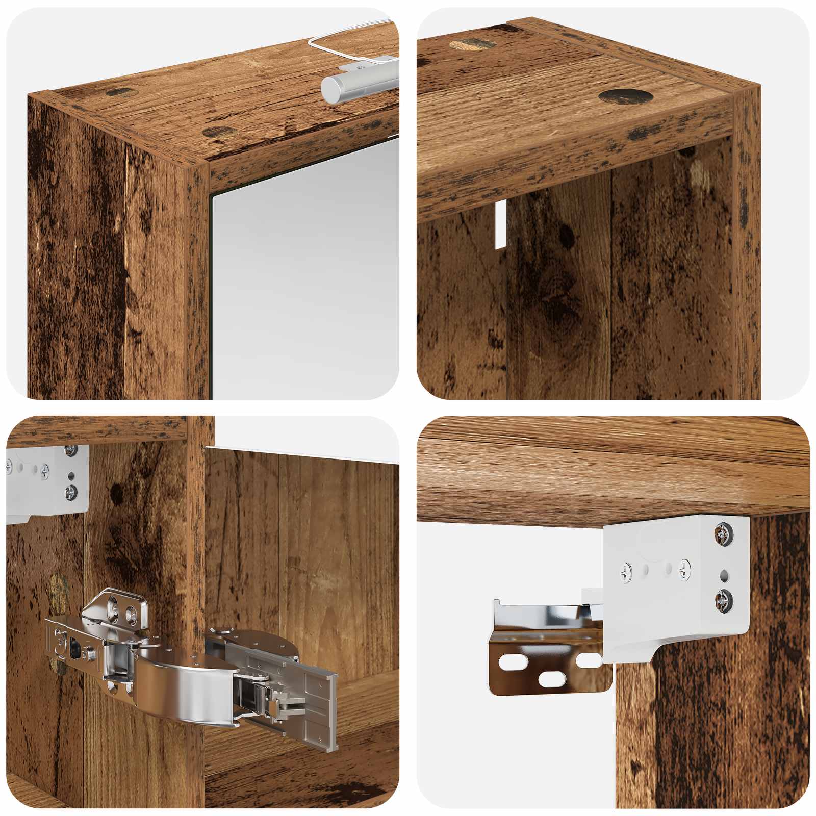 Badeværelsesskabsæt 3 pcs 126 x 16 x 62.5 cm Konstrueret træ