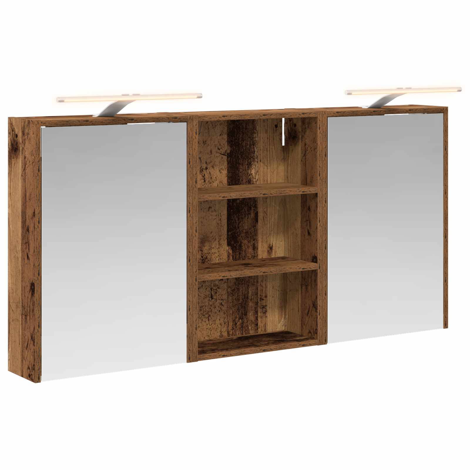 Badeværelsesskabsæt 3 pcs 126 x 16 x 62.5 cm Konstrueret træ