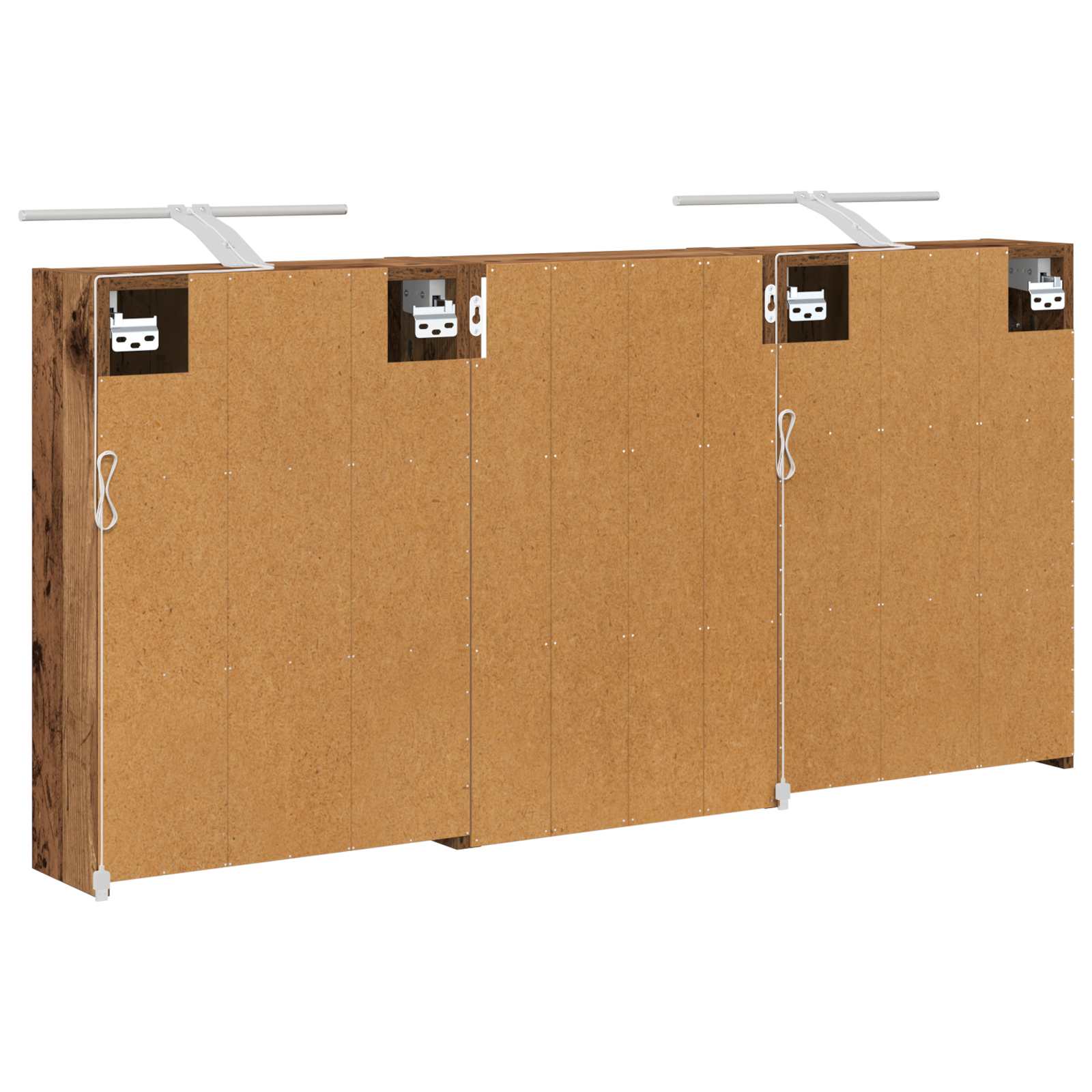 Badeværelsesskabsæt 3 pcs 126 x 16 x 62.5 cm Konstrueret træ