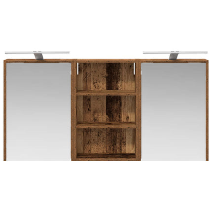Badeværelsesskabsæt 3 stk. 126 x 16 x 62.5 cm Konstrueret træ
