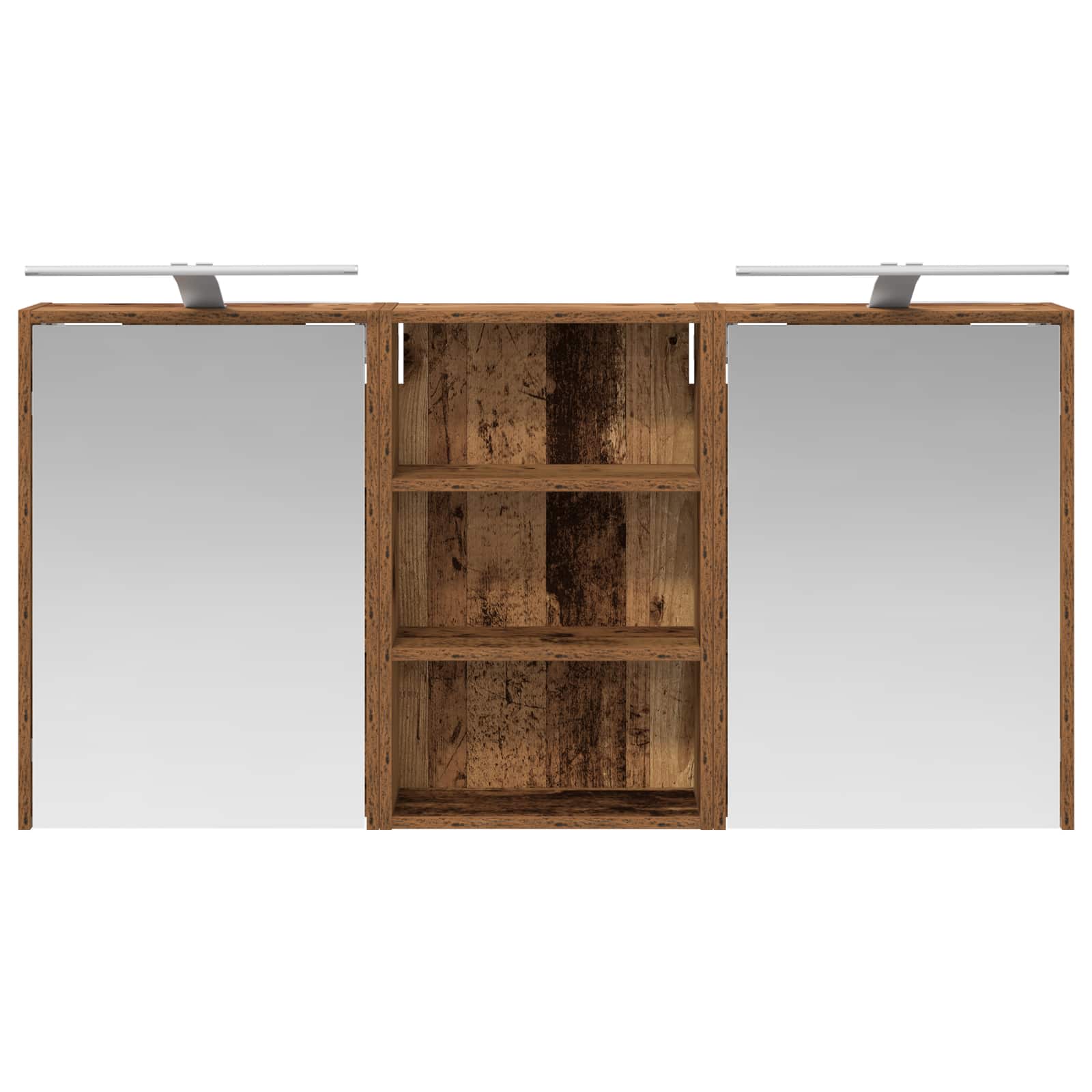 Badeværelsesskabsæt 3 pcs 126 x 16 x 62.5 cm Konstrueret træ