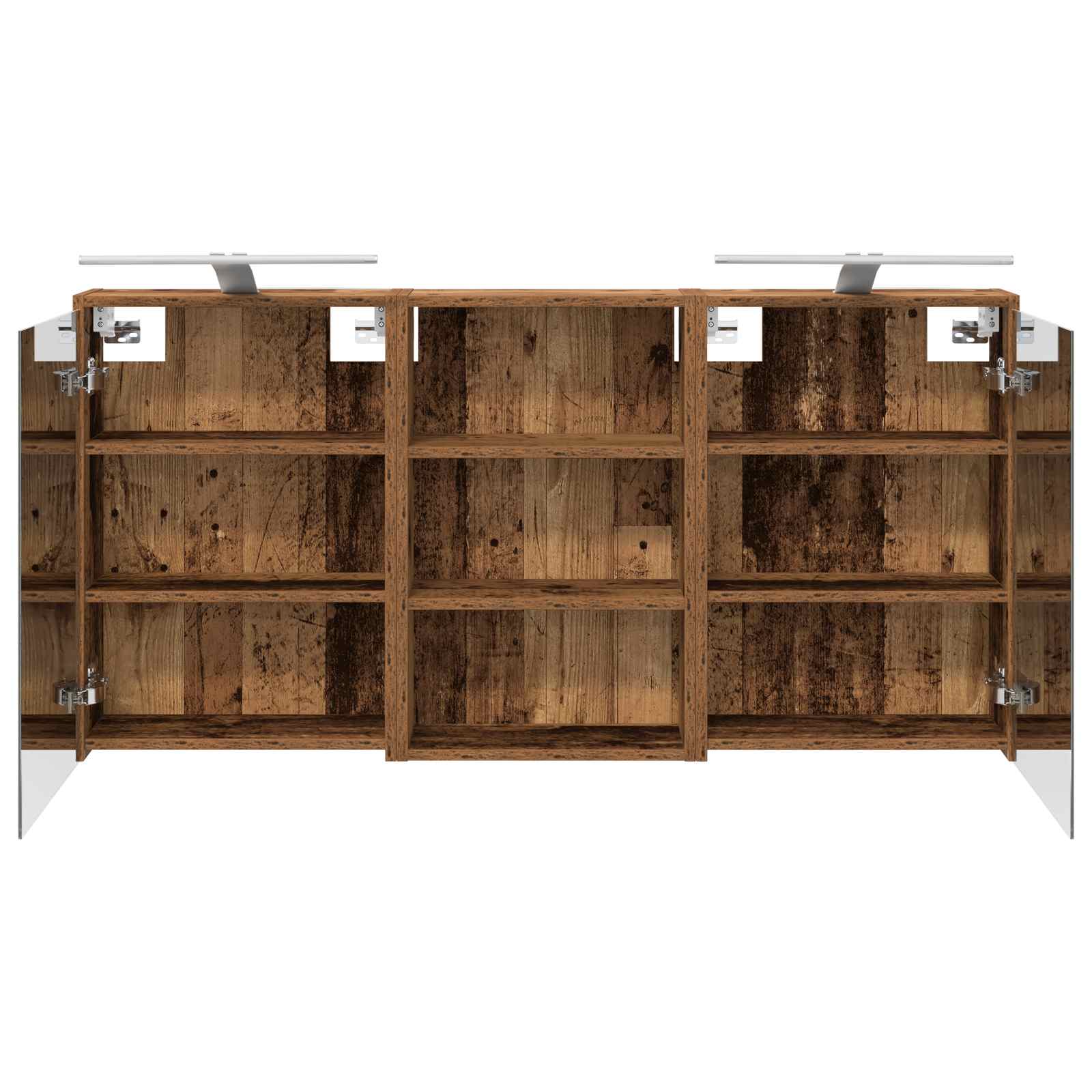 Badeværelsesskabsæt 3 pcs 126 x 16 x 62.5 cm Konstrueret træ