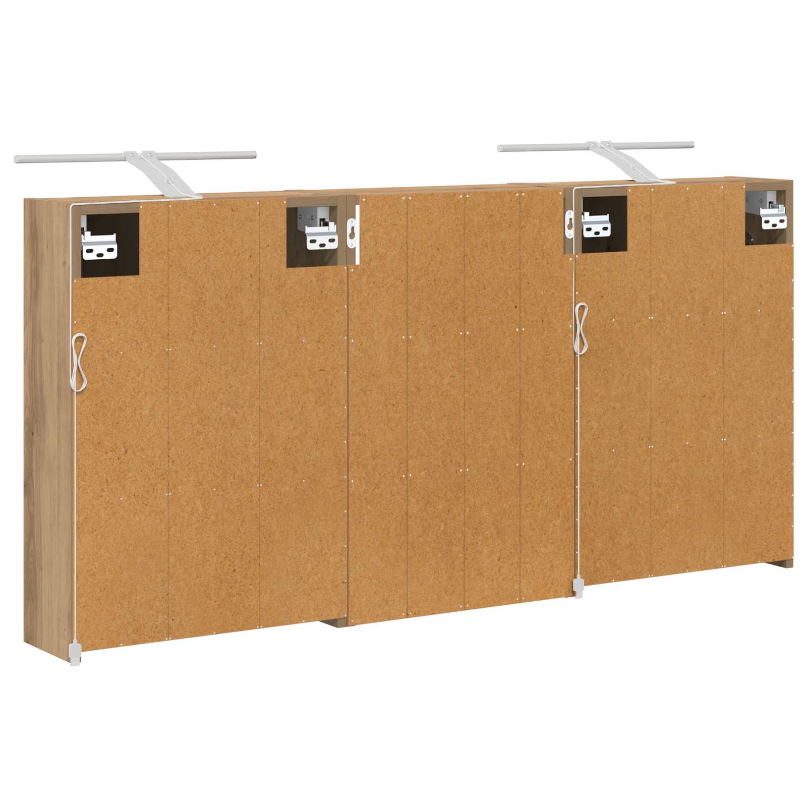 Badeværelsesskabsæt 3 pcs 126 x 16 x 62.5 cm Konstrueret træ