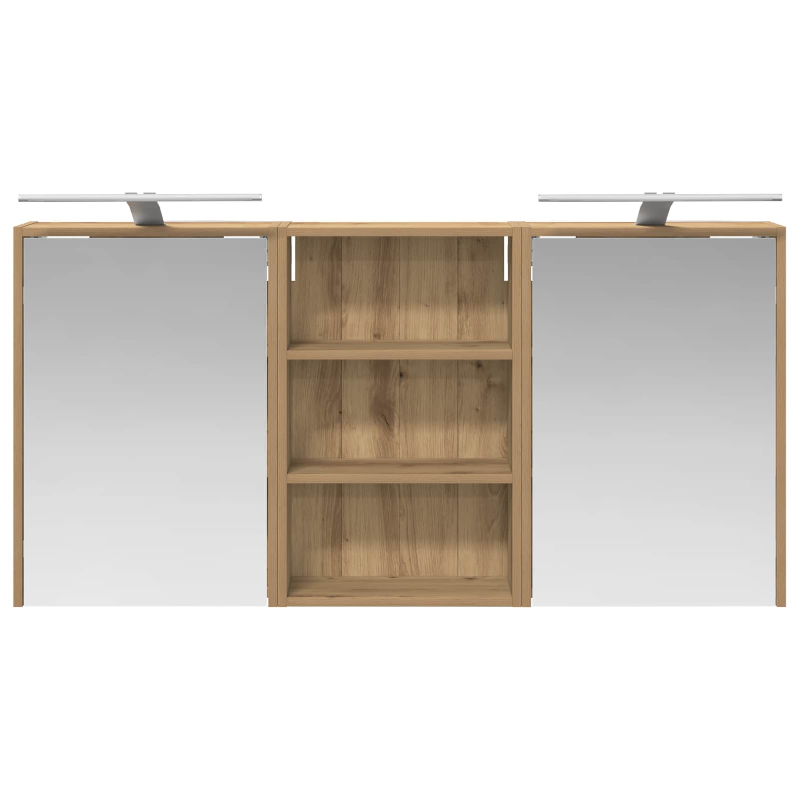 Badeværelsesskabsæt 3 pcs 126 x 16 x 62.5 cm Konstrueret træ