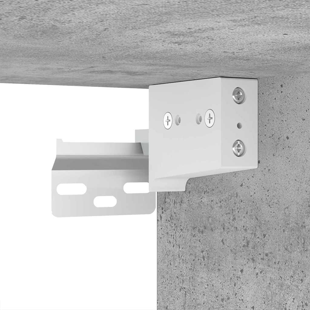 Badeværelsesmøbel sæt med hylde 4 pcs Beton Grå Konstrueret træ