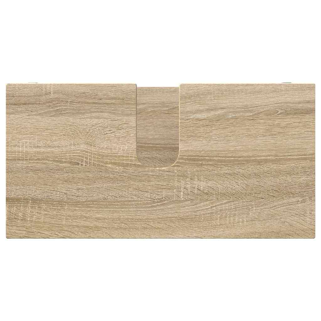 Badeværelsesmøbel sæt med hylde 3 pcs Sonoma eg Konstrueret træ