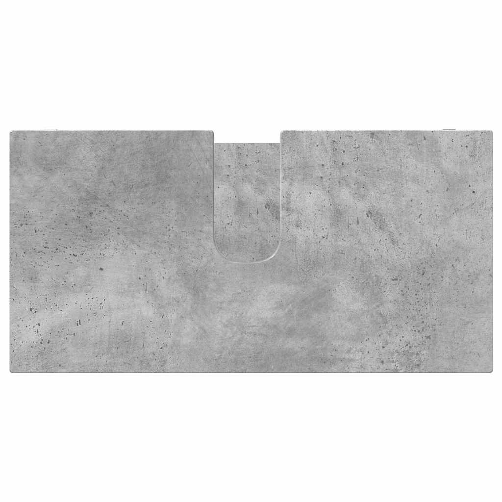 Badeværelsesmøbel sæt med hylde 3 pcs Beton Grå Konstrueret træ