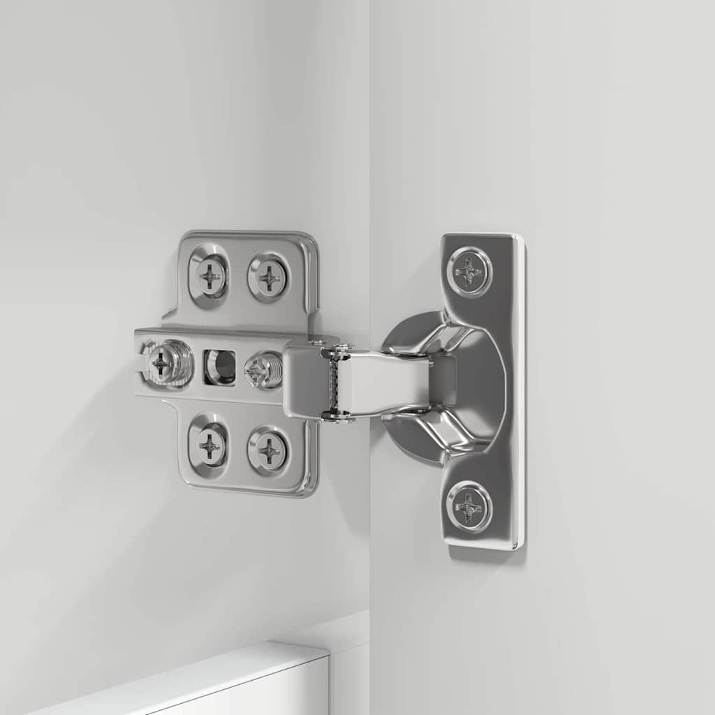 Badeværelsesmøbel sæt 3 pcs Høj gloss hvid Konstrueret træ