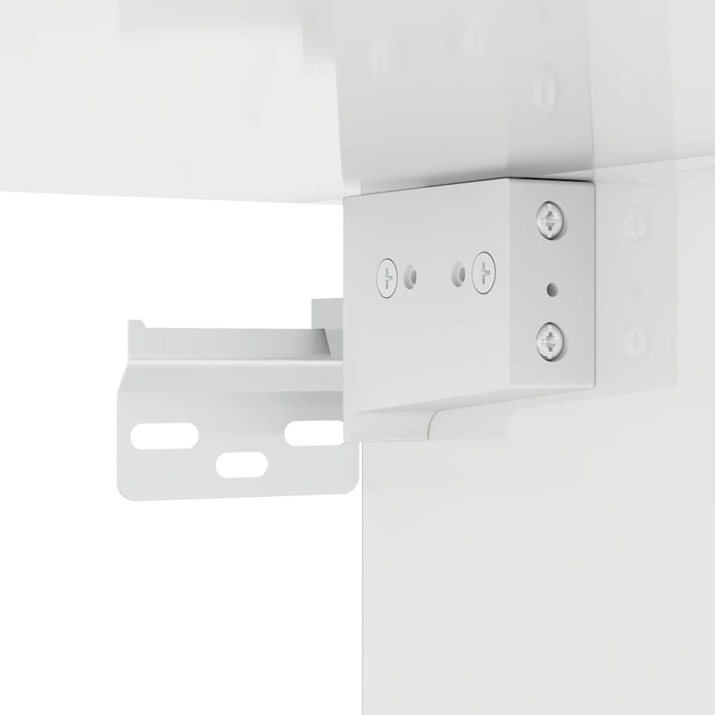 Badeværelsesmøbel sæt 3 pcs Høj gloss hvid Konstrueret træ