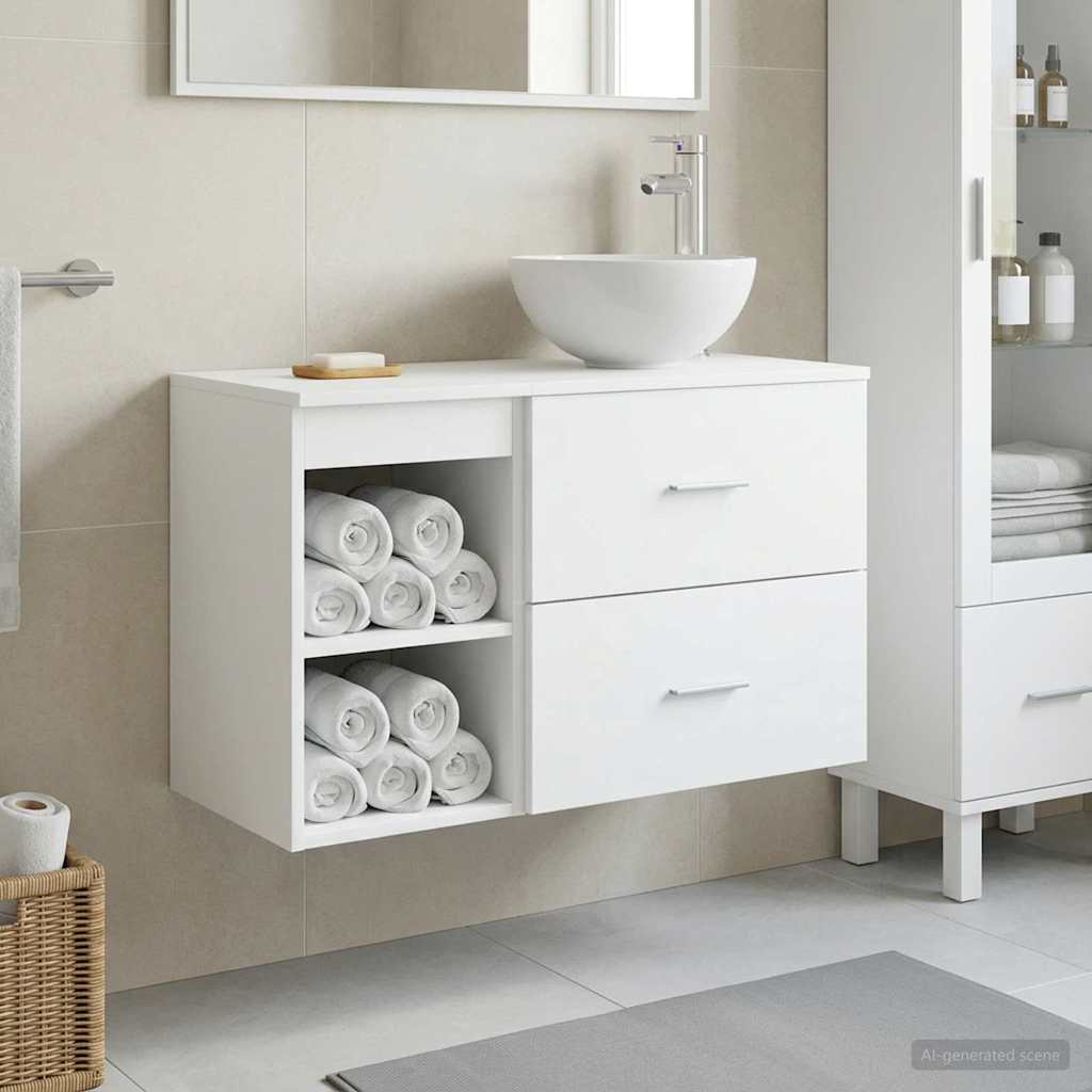 Badevrelsesmbel st 2 stk. Hvid Konstrueret tr