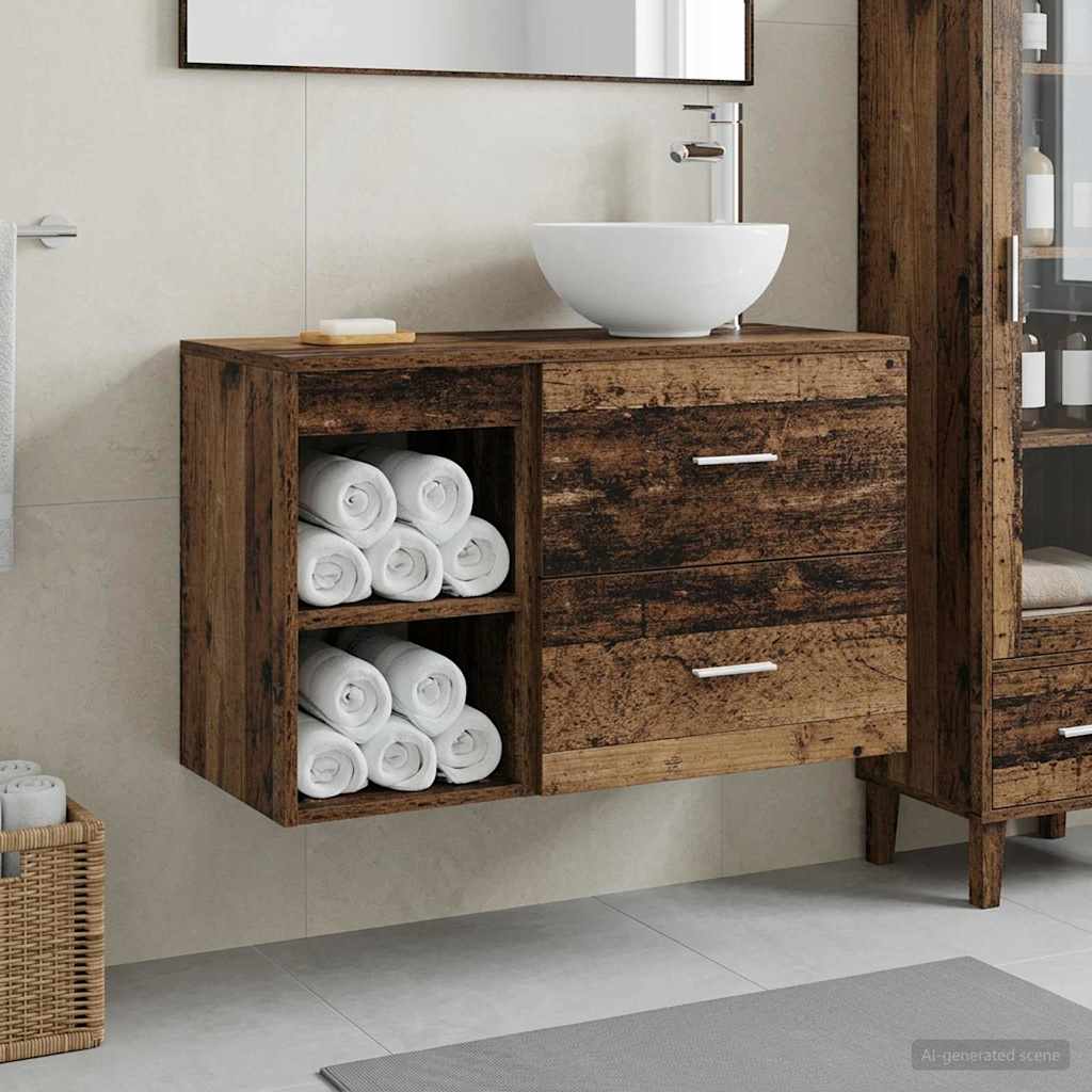 Badevrelsesmbel st 2 stk. Gammelt tr Konstrueret tr