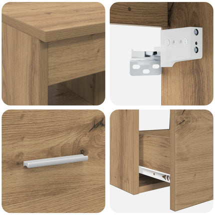 Badeværelsesmøbel sæt 2 pcs Artisan-eg Konstrueret træ