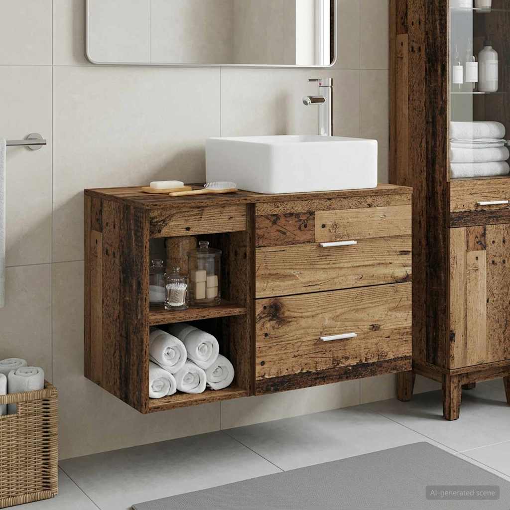 Badevrelsesmbel st 2 stk. Gammelt tr Konstrueret tr