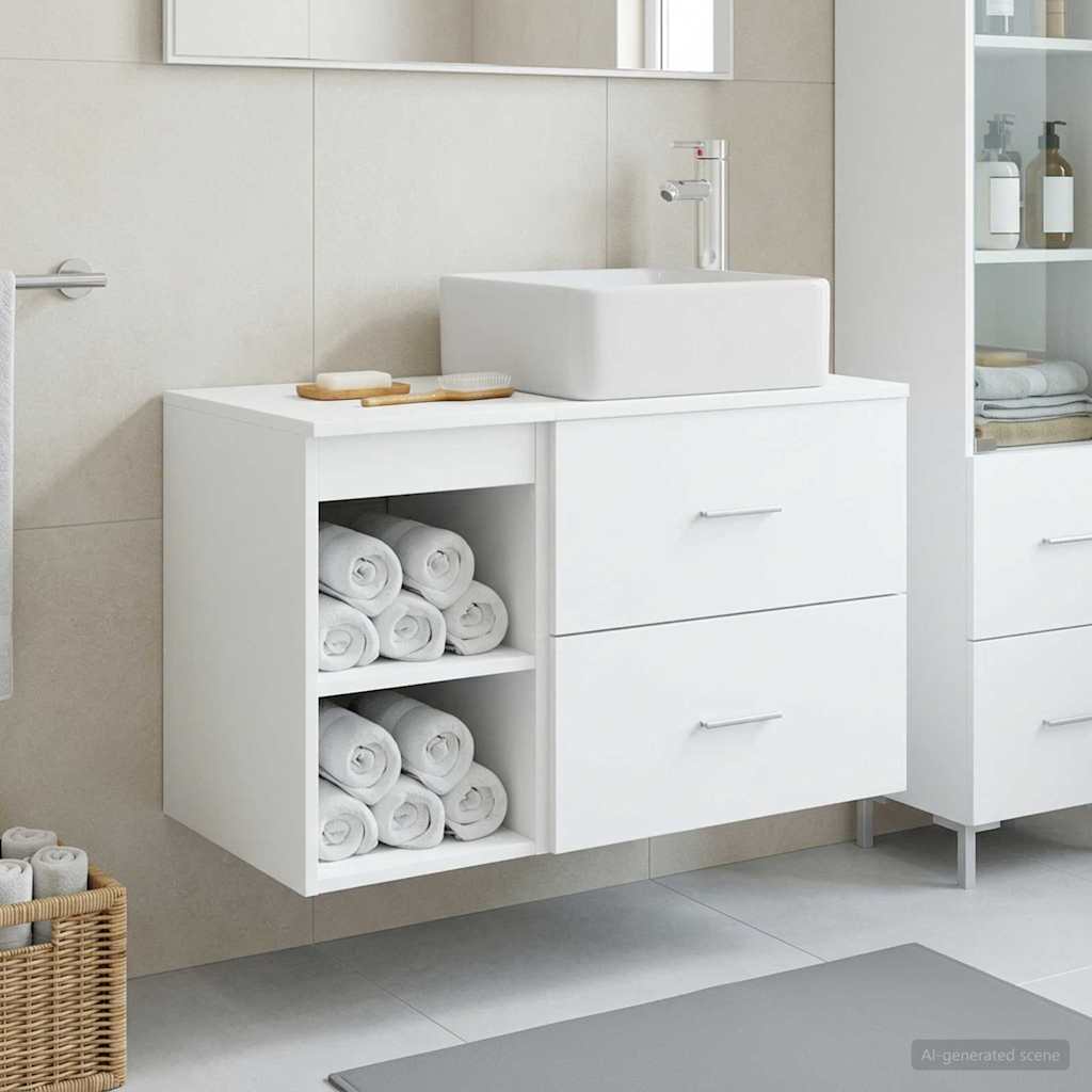 Badevrelsesmbel st 2 stk. Hvid Konstrueret tr