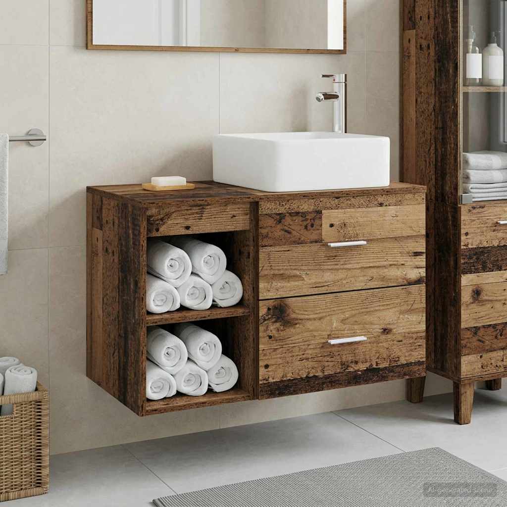 Badevrelsesmbel st 2 stk. Gammelt tr Konstrueret tr