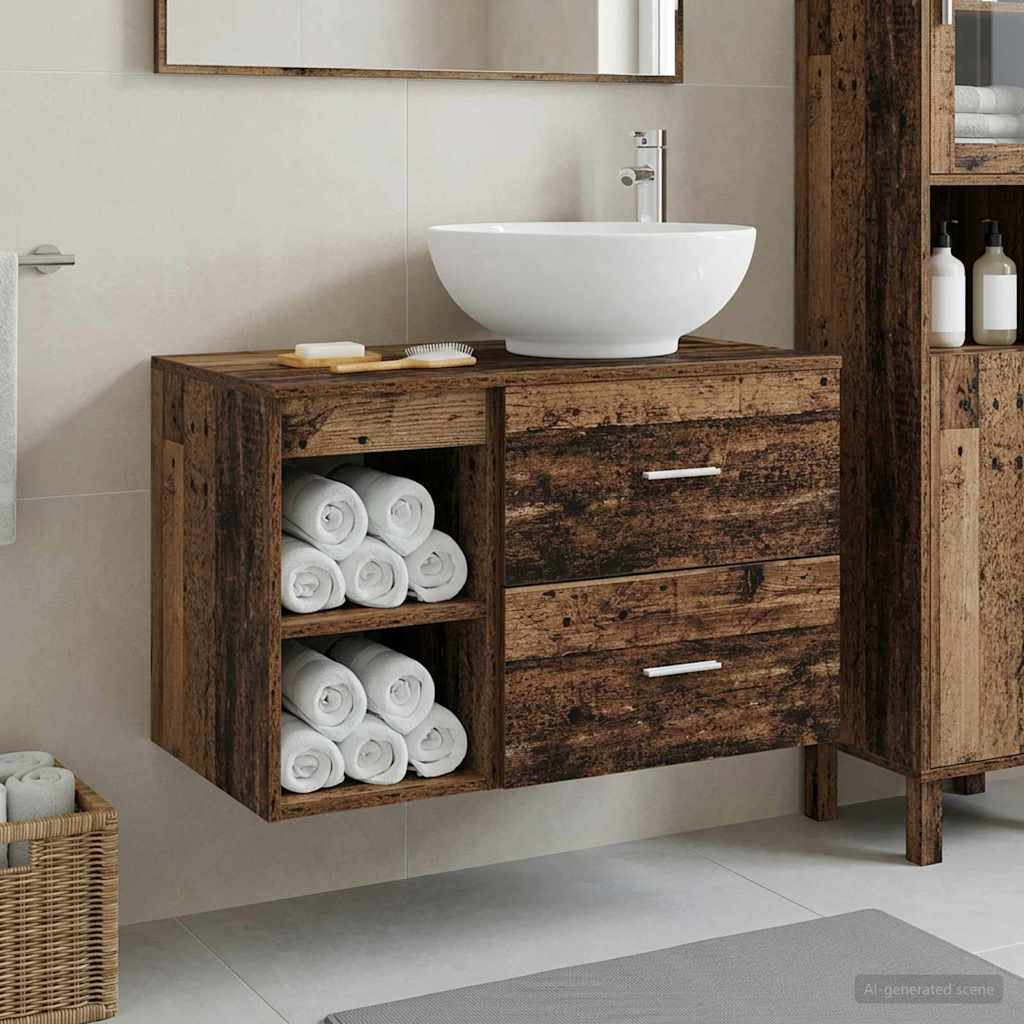 Badevrelsesmbel st 2 stk. Gammelt tr Konstrueret tr