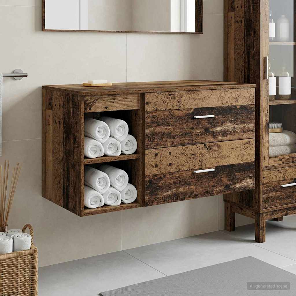 Badevrelsesmbel st 2 stk. Gammelt tr Konstrueret tr