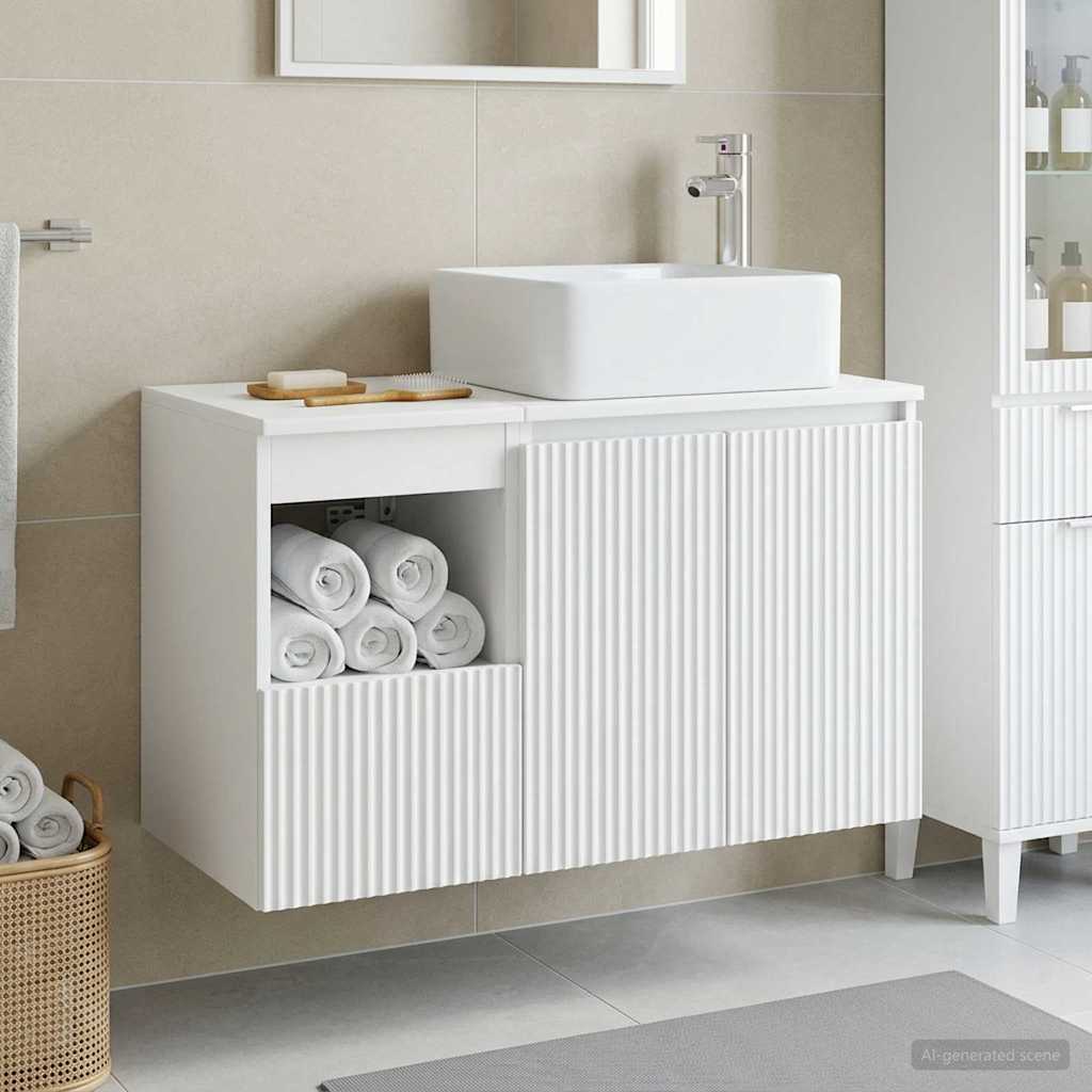 Badevrelsesmbel st 2 stk. Hvid Konstrueret tr