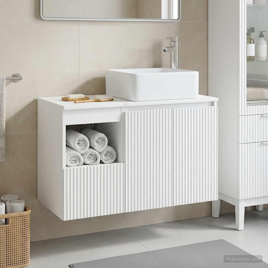 Badevrelsesmbel st 2 stk. Hvid Konstrueret tr