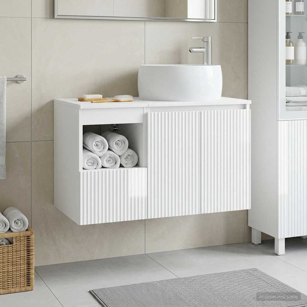 Badevrelsesmbel st 2 stk. Hvid hjglans Konstrueret tr