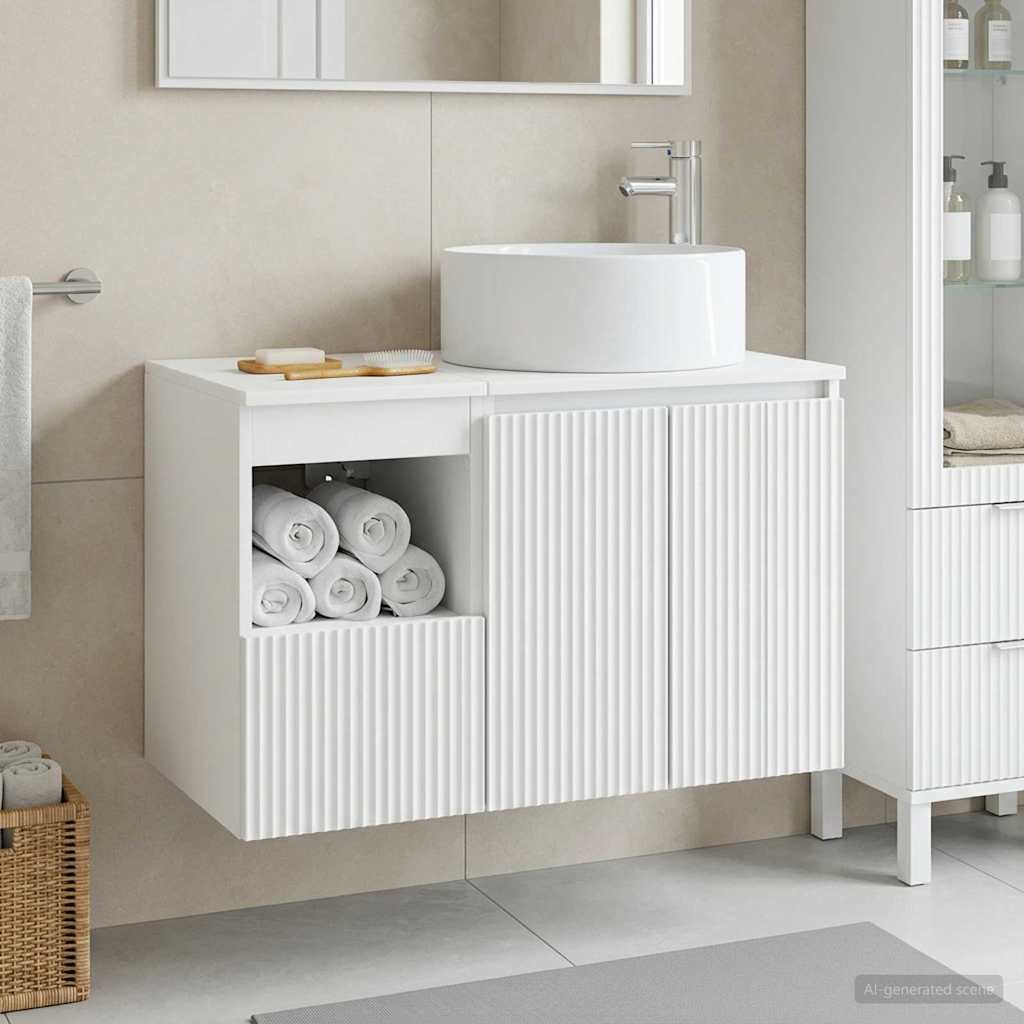 Badevrelsesmbel st 2 stk. Hvid Konstrueret tr