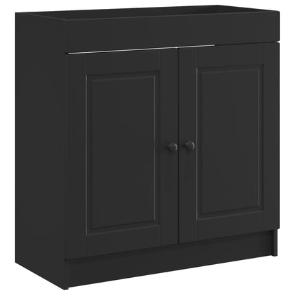 Badeværelsesmøbel sæt Sort 78,5 x 37,5 x 81 cm Konstrueret træ