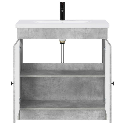 Badeværelsesmøbel sæt Betongrå 78,5 x 37,5 x 81 cm