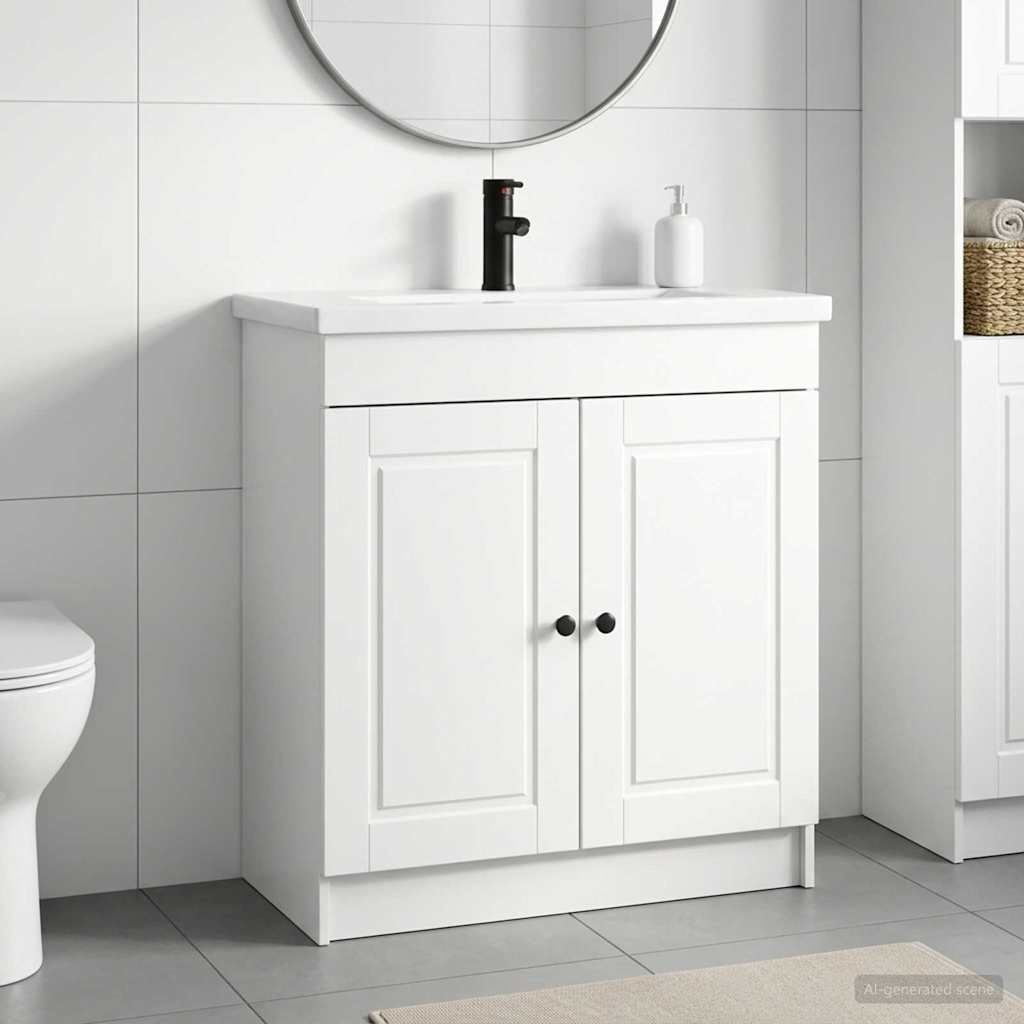 Badevrelsesmbel st Hvid hjglans 78,5 x 37,5 x 81 cm
