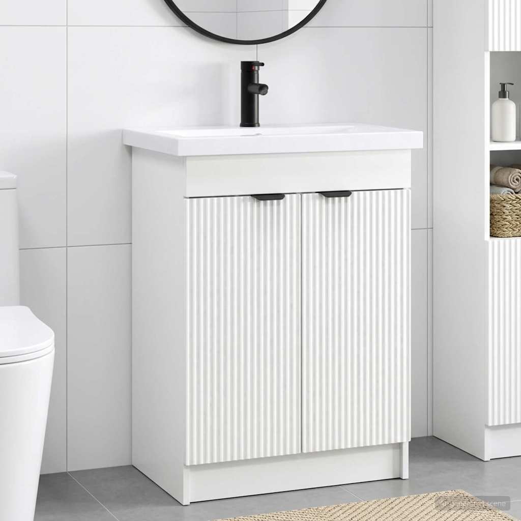 Badevrelsesmbel st Hvid 56 x 37,5 x 81 cm Konstrueret tr