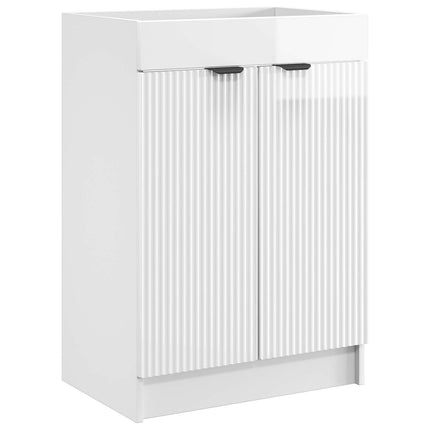 Badeværelsesmøbel sæt Hvid højglans 78,5 x 37,5 x 81 cm