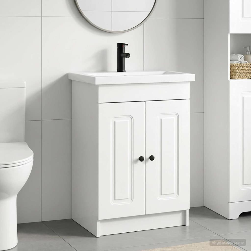 Badevrelsesmbel st Hvid hjglans 56 x 37,5 x 81 cm