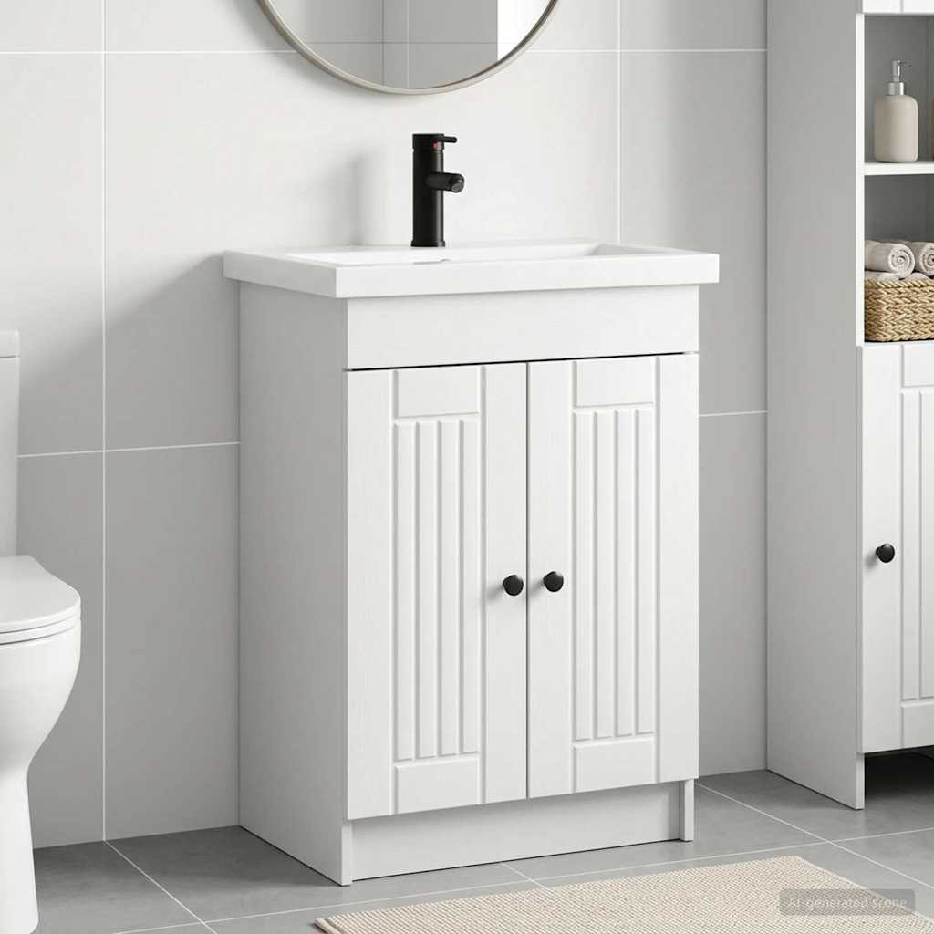 Badevrelsesmbel st Hvid 56 x 37,5 x 81 cm Konstrueret tr