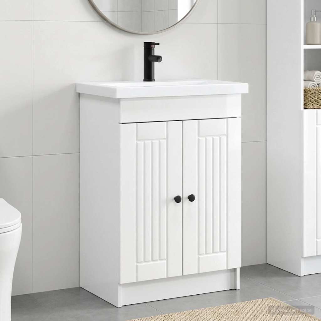 Badevrelsesmbel st Hvid hjglans 78,5 x 37,5 x 81 cm