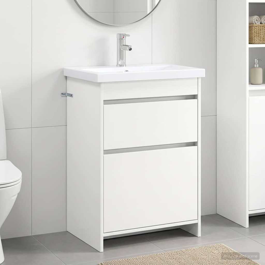 Badevrelsesmbel st Hvid 61 x 40 x 84,5 cm Konstrueret tr