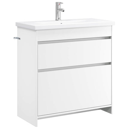 Badeværelsesmøbel sæt Hvid 81 x 40 x 84,5 cm Konstrueret træ