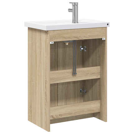 Badeværelsesmøbel sæt Sonoma-eg 61 x 40 x 84,5 cm