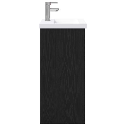Badeværelsesmøbel sæt Sort eg 81 x 40 x 84,5 cm Konstrueret træ