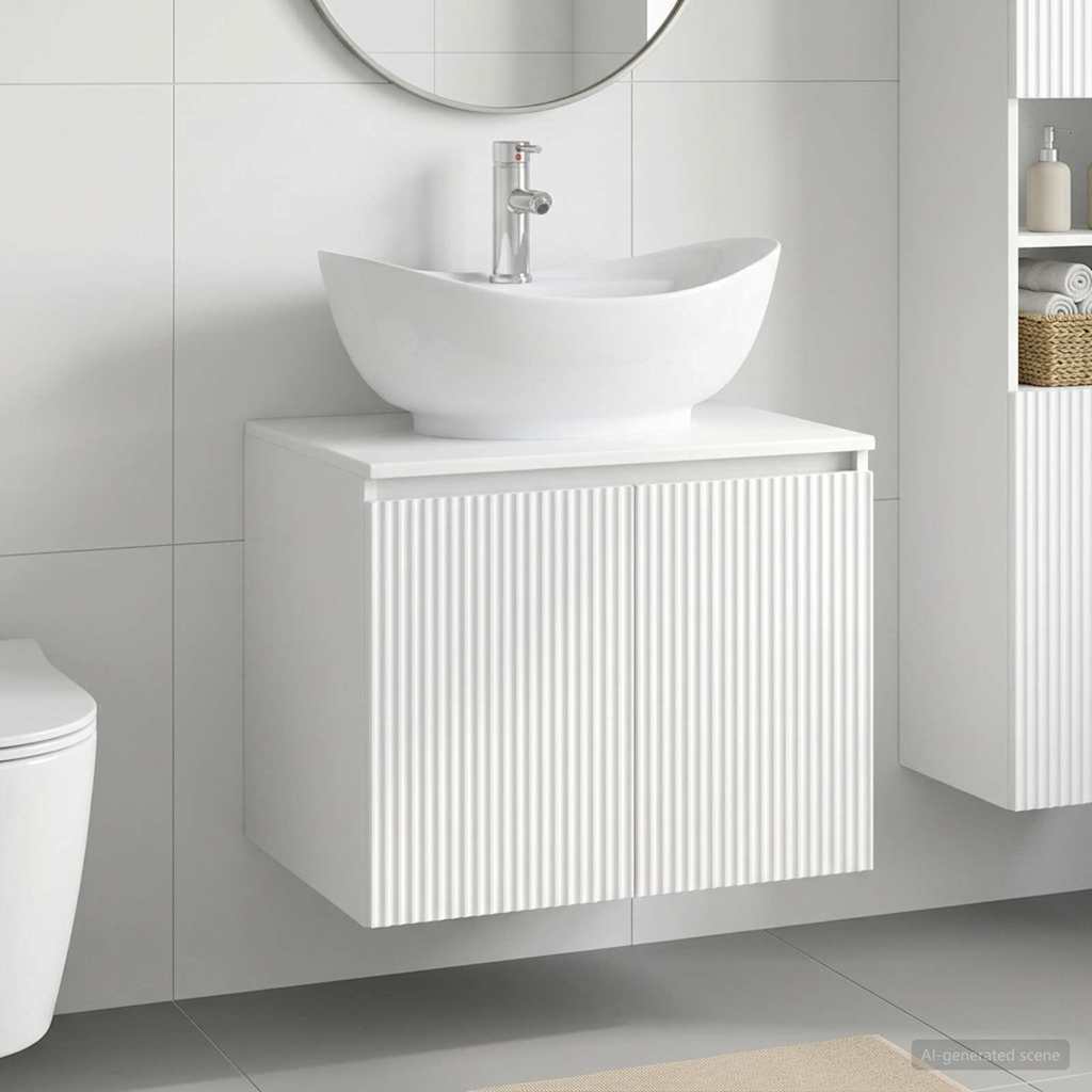 Badevrelsesmbel st Hvid hjglans Konstrueret tr